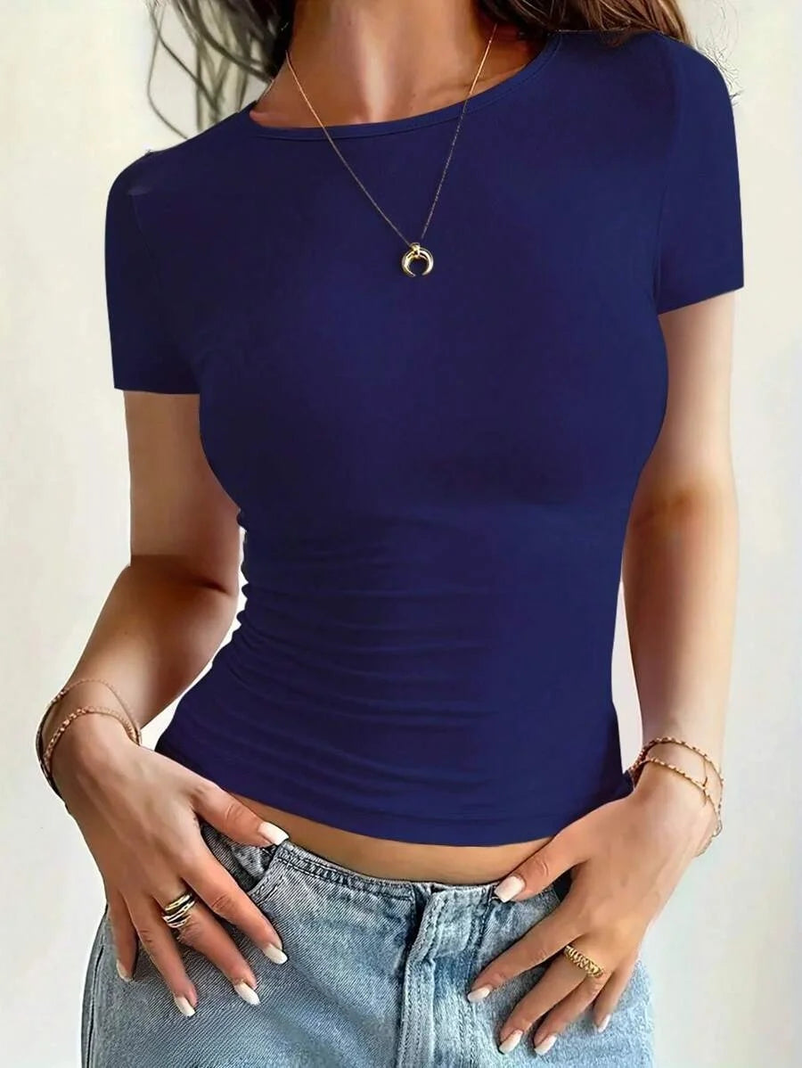 women's basic short sleeve t-shirts