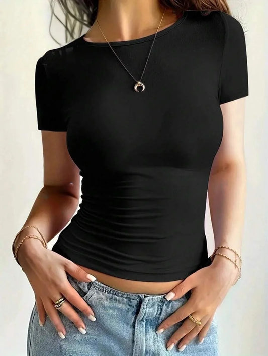 women's basic short sleeve t-shirts